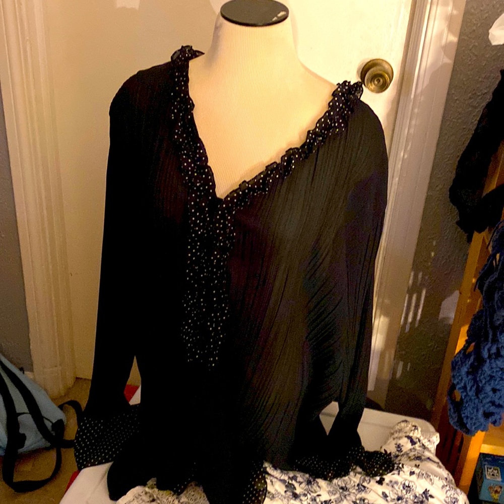 Lane Bryant size 24/26 long sleeve v neck blouse - Picture 4 of 14